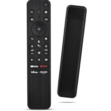 Imagem de Controle remoto de substituição de voz universal para TVs Sony, sem necessidade de configuração, compatível com modelos Sony LCD, LED, Smart TV e HDTV (RCRMC00021)