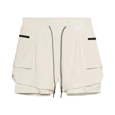 Imagem de Shorts Esportivos Masculinos 2 Em 1 Para Verão, Corrida, Praia, Academ