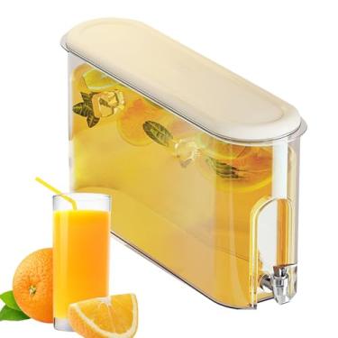Imagem de Dispensador de bebida para geladeira, recipiente de bebidas de geladeira - Dispensador de bebida líquida com Spigot - Jarro à prova de vazamentos com tampa, jarra de água fria, recipiente de suco de l