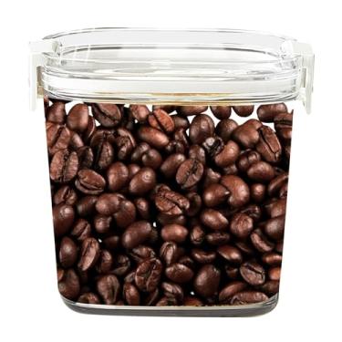 Imagem de Recipientes selados a vácuo para alimentos, recipientes a vácuo para café,Recipientes para vasilhas de café de grande capacidade | Caixas organizadoras de geladeira, armazenamento de grãos de café par