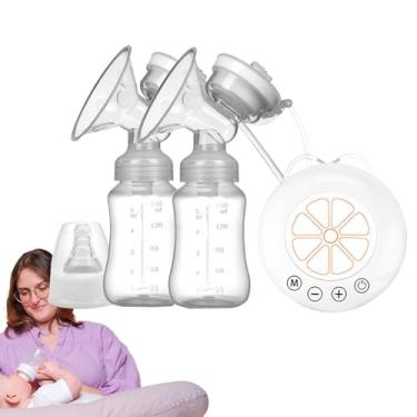Imagem de Bomba elétrica de amamentação, bomba elétrica de leite - Bombas de extração recarregáveis ​​com 2 garrafas de leite,Vários modos, bombas tira leite portáteis para amamentação em viagens domésticas