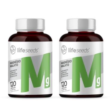 Imagem de Magnésio Malato 350mg - Alta Concentração - 2 Potes - 240 Cápsulas