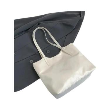 Imagem de Bolsa De Ombro Feminina De Couro Macio De Grande Capacidade, Bolsa Tot