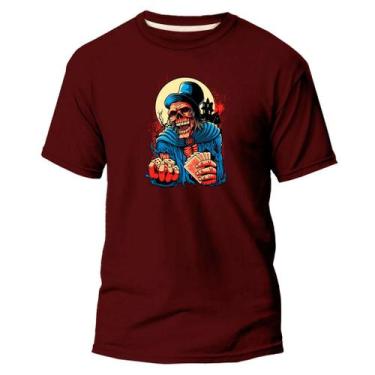 Imagem de Camiseta Algodão Premium Estampa Digital Caveira Poker DTF - Pavesi, B