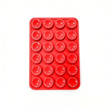 Imagem de Suporte de telefone com sucção dupla face de silicone, aderência adesiva removível, acessório de selfie e vídeo mãos-livres, suporte de sucção de telefone TikTok tendência para iPhone e Android (7,6