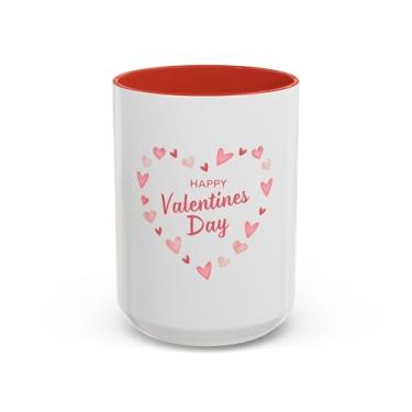 Imagem de Caneca de coração feliz dia dos namorados – xícara de café com destaque fofo