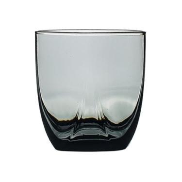 Imagem de Copos de beber sem haste em forma de diamante, copos de vidro coloridos sem chumbo para água, leite, suco, vinho, uísque, coquetel (cinza, pequeno)