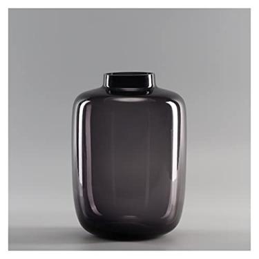 Imagem de x3anggyt5 Vaso de flores para casa névoa criativa roxo vaso de vidro hidropônico pacote macio casa sala de estar flores arranjador de flores hidropônico decoração de casa (pequeno)