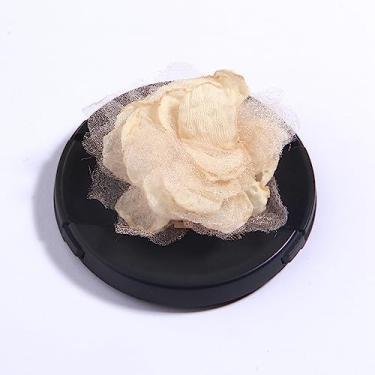 Imagem de NevStp 10 peças de flores artificiais de chiffon rosa camélia para decoração de vestido de convite de casamento, 18