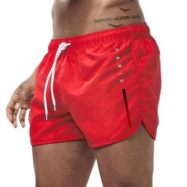 Imagem de Bermudas Masculinas De Verão Casuais Para Esportes, Praia, Academia, F