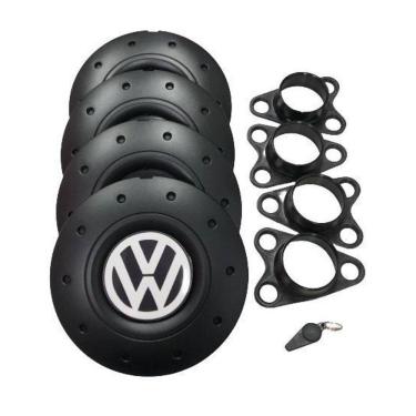 Imagem de Calotas Miollo Para Vw Fox Aro 14 2004/2019 Amarok Preto