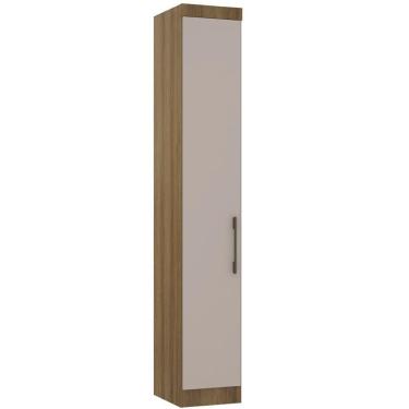 Imagem de Guarda Roupa Modulado 38cm 1 Porta Paris Luciane Móveis Avelã Pf Com Cinammon Pf