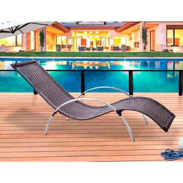 Imagem de Espreguiçadeira Ilha Do Mel Alumínio Fibra Sintética Tabaco
