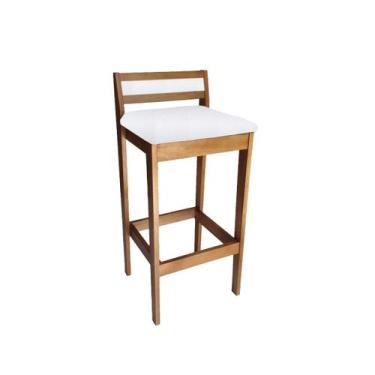 Imagem de Banqueta Baixa 70cm para Bancada Assento Estofado em Sintetico Cecilia