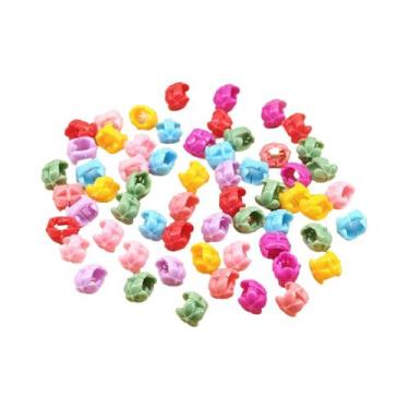 Imagem de Miçangas Coloridas Para Tranças De Cabelo, 60 Peças, Presilhas E Gramp