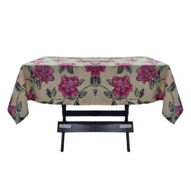 Imagem de Toalha Mesa Oxford Estampado 1,50x1,50 4 Lugares Rosa