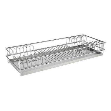 Imagem de Escorredor De Pratos Embutir 870x75x270mm Mód 900mm Cromado - GTB