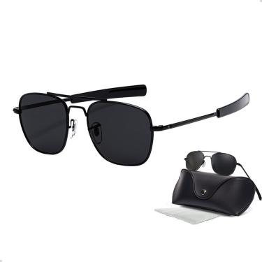 Imagem de Óculos de Sol Masculino Feminino Piloto Exercito Clássico + Estojo e Microfibra-Masculino