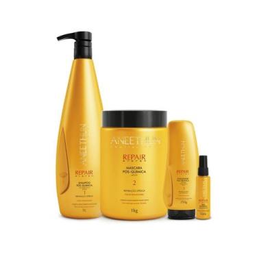Imagem de Kit Pós-Química Repair System Completo  Shampoo 1L + Máscara 1Kg + Fin