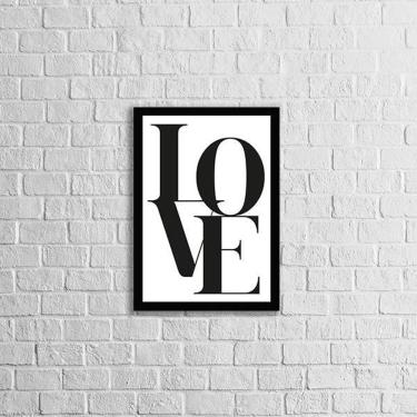 Imagem de Quadro Palavra Love 45X34Cm - Com Vidro Moldura Preta