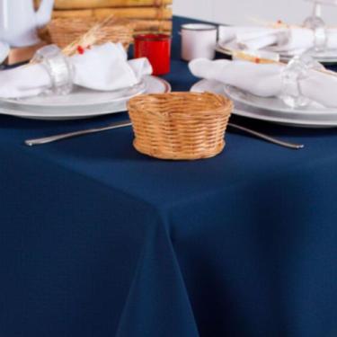 Imagem de Toalha de Mesa Quadrada em Oxford Azul Marinho, 2,20 x 2,20