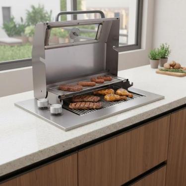 Imagem de Churrasqueira Grill a Gás Com Tampa de Embutir Magnus Titan - Titan El