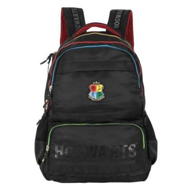 Imagem de Mochila Escolar Hogwarts Preta Resistente Com Bolsos - - LUXCEL, PRETO