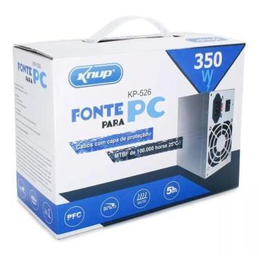 Imagem de Fonte ATX KP-526 350W 80 Plus Bivolt Prata Sem Ruído