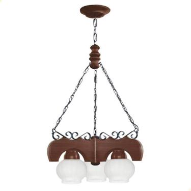 Imagem de Lustre Muller Canga 3 Lâmpadas Envelhecido 403e