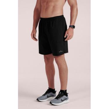 Imagem de Shorts Lsport Masculino Lupo Original Run Duplo Com Bolsos, Preto, GG