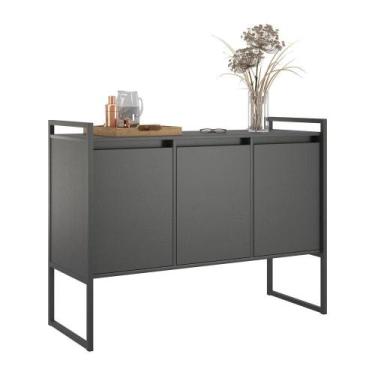 Imagem de Buffet 3 Portas Rouxe Preto Onix - CasaH