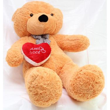 Imagem de Urso de Pelúcia Ursinho Gigante de 1,4 metros + Coração Love