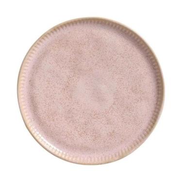 Imagem de Prato de Sobremesa Linhas Litchi Rosa 21,5cm Porto Brasil