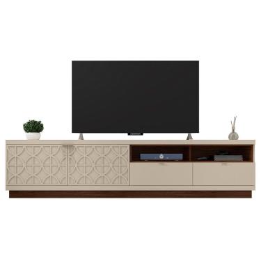 Imagem de Bancada Rack Para Tv Até 75 Polegadas 218 Cm Renda Caemmun