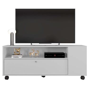 Imagem de Bancada Rack Para Tv Até 55 Polegadas Opala Branco Caemmun