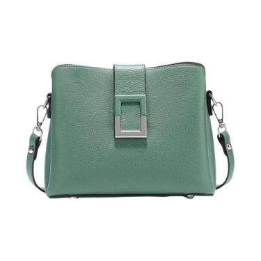 Imagem de Bolsa De Ombro Feminina Em Couro Genuíno Branco Zency Designer Grande 