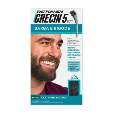 Imagem de Tonalizante Grecin 5 Just For Men Color Gel Barba e Bigode M-100 Casta