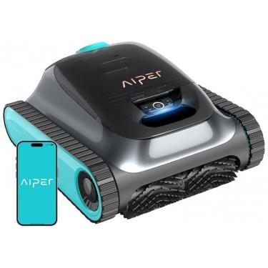 Imagem de Aspirador Robótico para Piscinas AIPER Scuba S1, Cinza e Azul, Navegação WavePath 2.0, Dupla Filtração Ultra-fina, Bateria 180 Min
