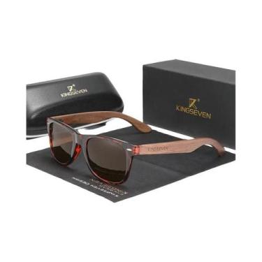 Imagem de Óculos de Sol Polarizados de Madeira de Nogueira - Feitos à Mão - UV40