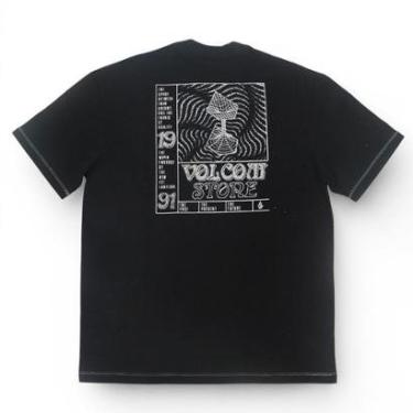 Imagem de Camiseta Volcom Especial Time Wave - Preto-Masculino