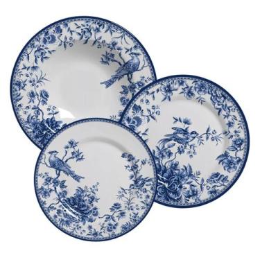 Imagem de Jogo de Pratos Aparelho Jantar Kit 12 Peças Alleanza Cerâmica Chinese 