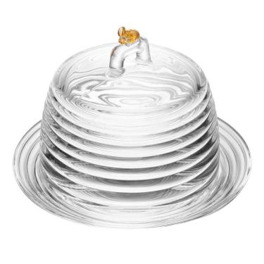 Imagem de Queijeira Little Bee Abelha 19cm x 19cm x 13,5cm Cristal Tra