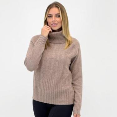 Imagem de Blusa Facinelli Tricot Texturizada Gola Alta Feminina-Feminino