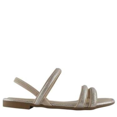 Imagem de Sandália Feminina Mississipi Casual Com Tiras Metalizadas MF652-Feminino
