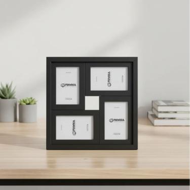 Imagem de Porta Retrato Premium Mosaico 42x42cm Para 4 Fotos 15x21cm