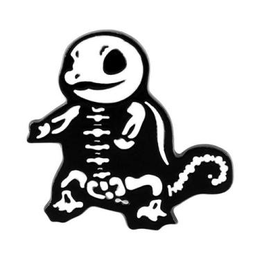 Imagem de Broche Pokémon Infantil Esqueleto Squirtle Charmander Bulbasaur Elfo P