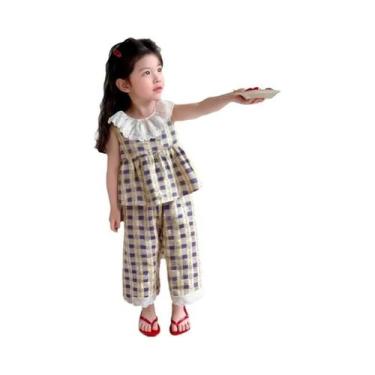 Imagem de Conjunto De Vestido Com Renda E Poás Estilo Coreano Para Meninas, Roup