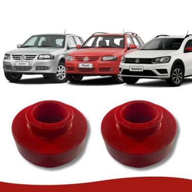 Imagem de Par Calço PU Mola Traseiro 32mm Gol Parati Saveiro - Borfix