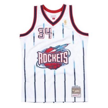 Imagem de Regata Mitchell & Ness Swingman Jersey Houston Rockets 1996-97 Hakeem Olajuwon Masculin...