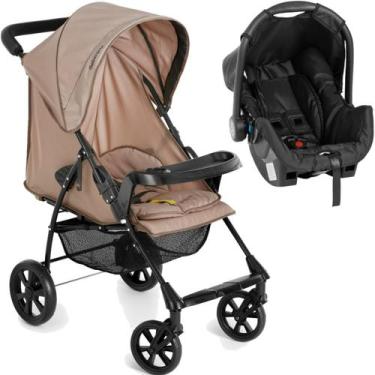 Imagem de Carrinho de Bebe com Bebe Conforto Galzerano Romano G22 Toffee